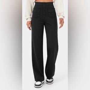 🐜High Waited Button Multiple Pockets Straight Leg Casual Pants🐜